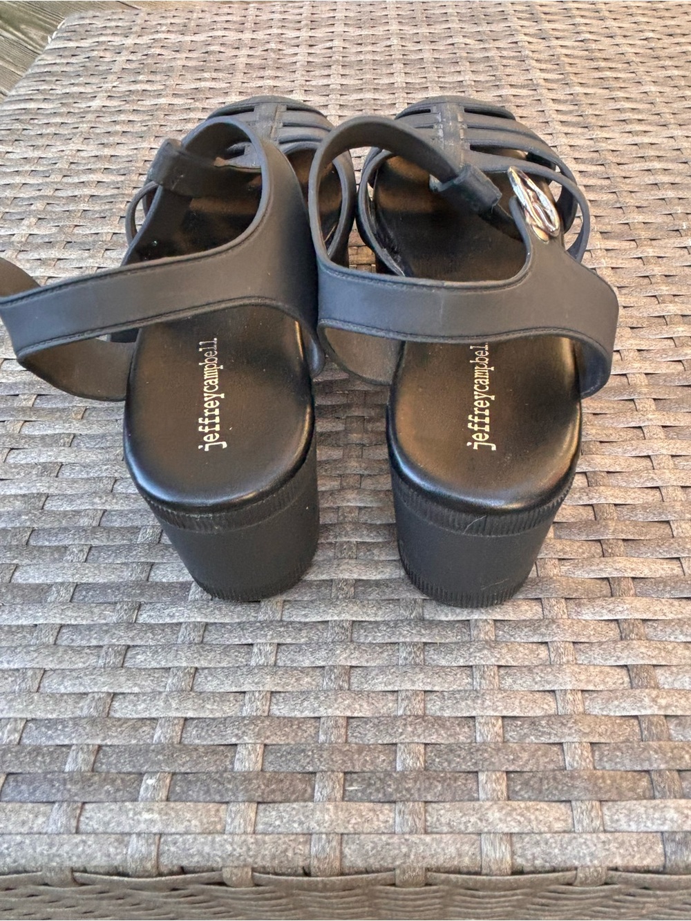 Jeffrey Campbell Black Platform Fisherman Sandals - Picture 5 of 7
